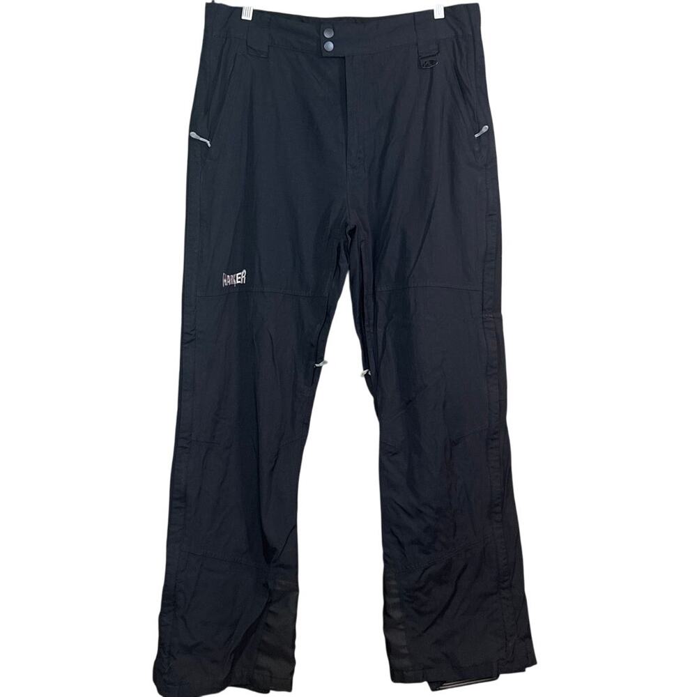 Marker Black Ski Snowboard Pants Full Side Zip Size XL